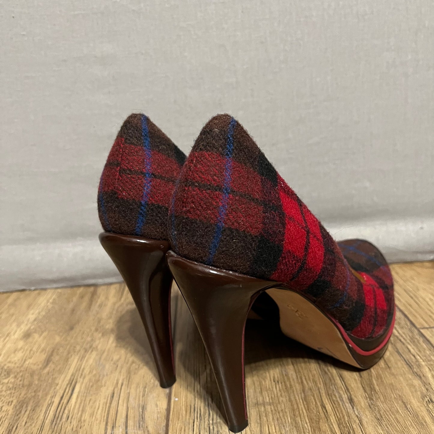 Cole Haan Nike Air Plaid Heels Sz-11B