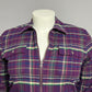 Chaps Purple Plaid Flannel Zip Up Shirt Sz-XL