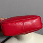 Mark Cross Red Leather Quilted Crossbody Handbag