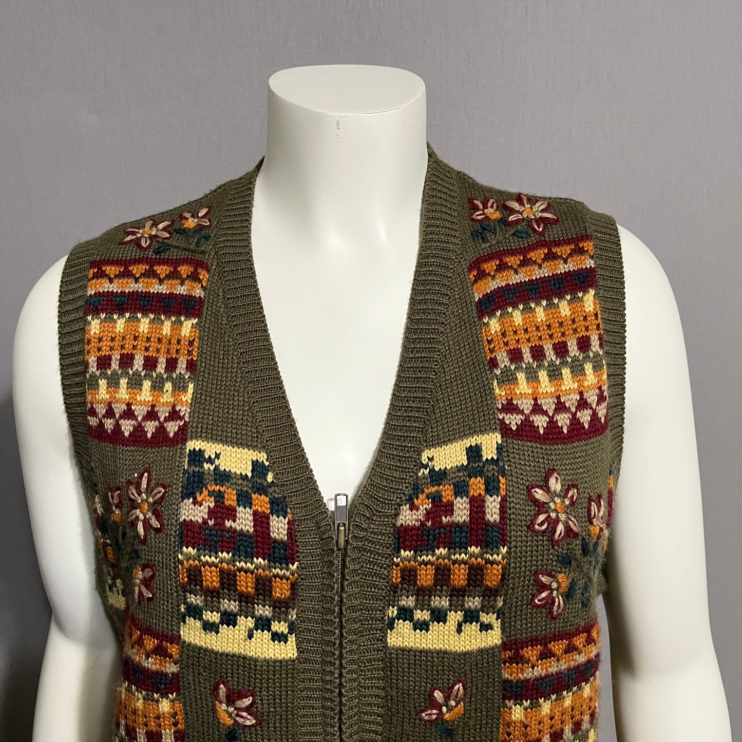 Koret Country Classics Olive Knit Vest