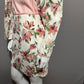 Francine Browner Vintage Pink Floral 3 Pc Skirt Suit Set Sz-Medium