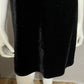 Lilla Black Velvet V-Neck Short Sleeve Flare Dress Sz-Xtra Small