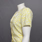 Shapely Vintage Yellow & White Floral Double Breasted Blouse Sz-Medium