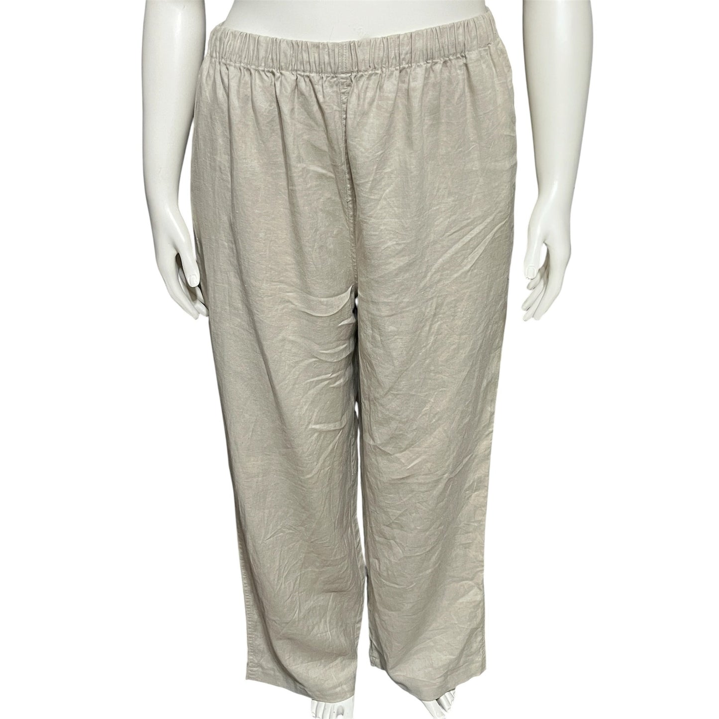 Old Navy 100% Linen Women’s Casual Pants Elastic Waist Sz-XL
