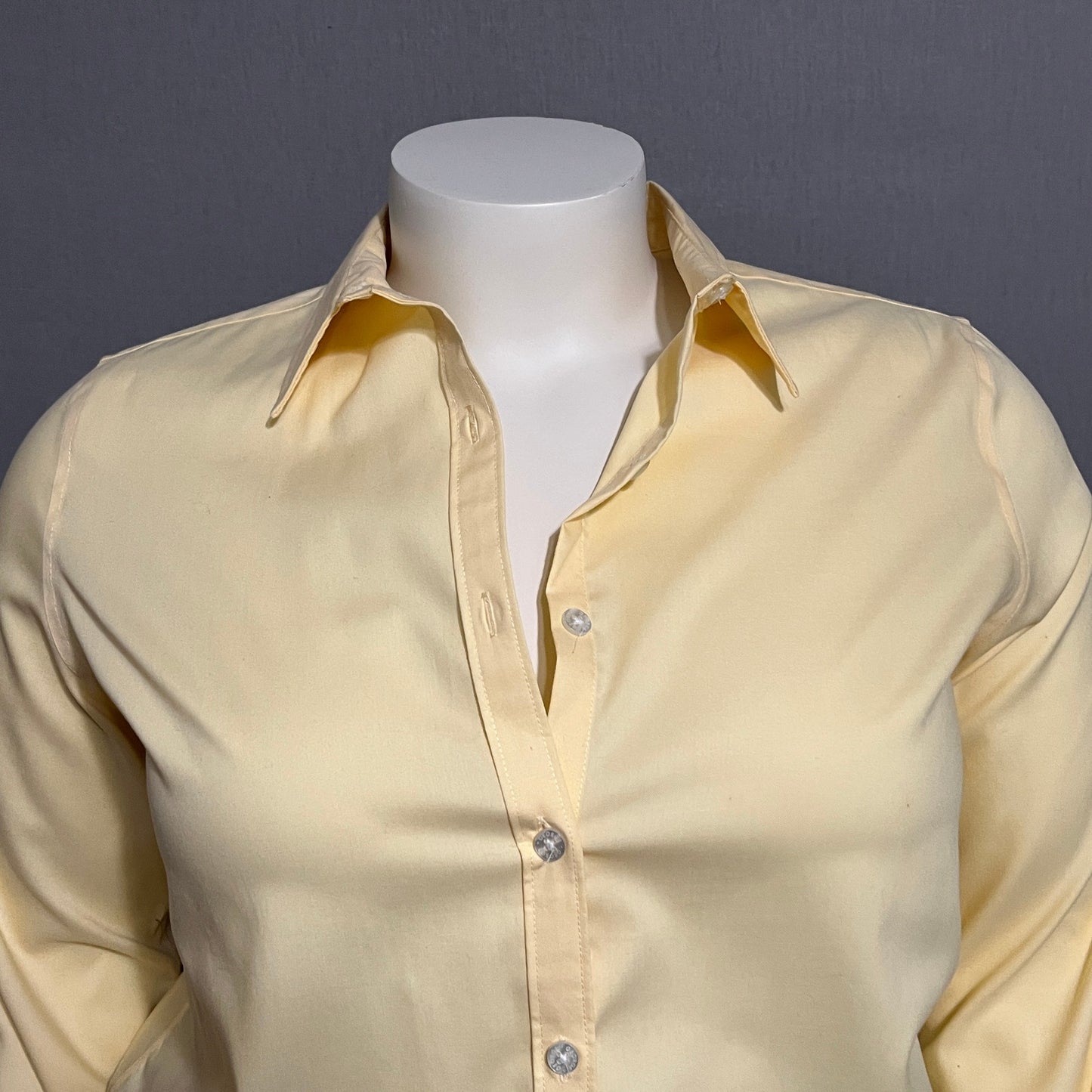 George Pale Yellow Women’s Button Front Cotton Shirt Sz-XL