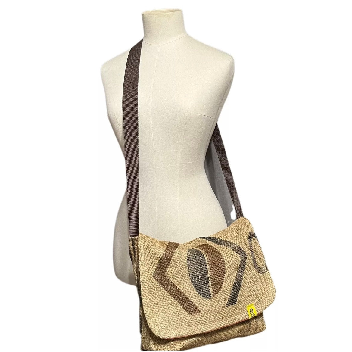 I Know Hope Brown Crossbody Market Burlap Bag