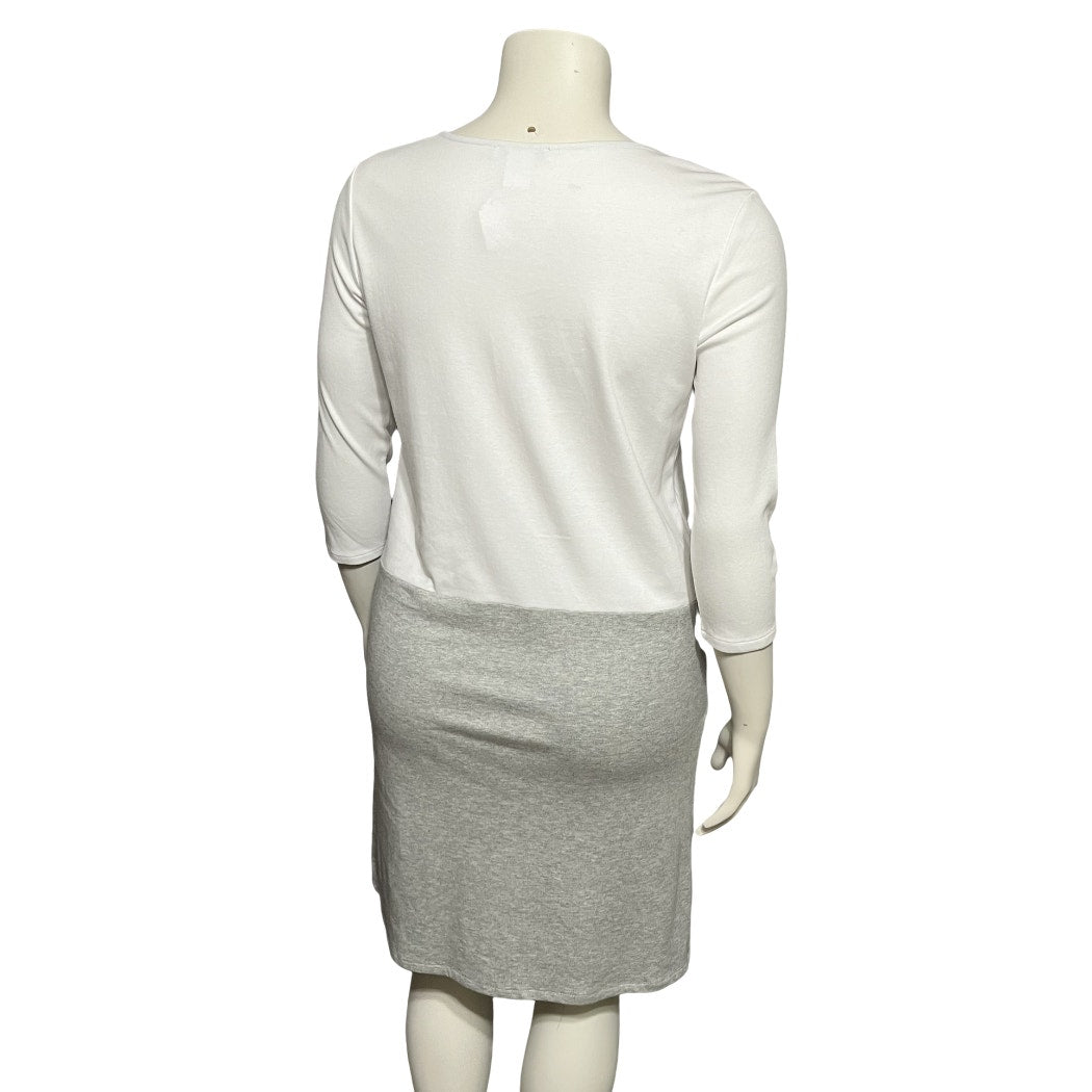 Joan Vass 100% Cotton Lightweight 3/4 Sleeve Sweater Dress Sz-Medium