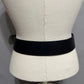 Vintage Dana Buchman Women’s Navy Wide Gold Buckle Belt Sz-32 Medium