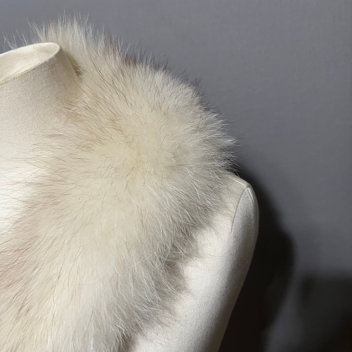 Faux Fur Cream Collar Attachment Sz-One Size