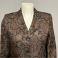 Collections For Le Suit Brown Paisley 3 Button Blazer Sz-12