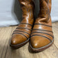 Dan Post Leather Cognac Cowboy Western Men’s Sz-9 1/2