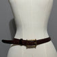 Banana Republic Genuine Brown Italian Leather Skinny Belt Sz-Medium