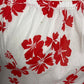 J. Crew Red Floral Short Sleeve Cotton Midi Ruffle Hem Dress Sz-8