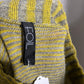 Foil Cozy Mustard Gray Ribbed Mock Neck Sweater Sz-Large
