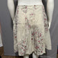 Blue Willis 100% Linen Floral Flare Pleated Skirt Sz-Medium