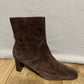 Aj Valenci Chocolate Suede Ankle Booties
