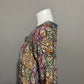 Tolani 100% Silk Multicolored Ginger Paisley Tunic Mini Dress Sz-XS