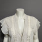 Free People Baby Blues Lace Embroidered Trim Tunic Babydoll Top Sz-Large