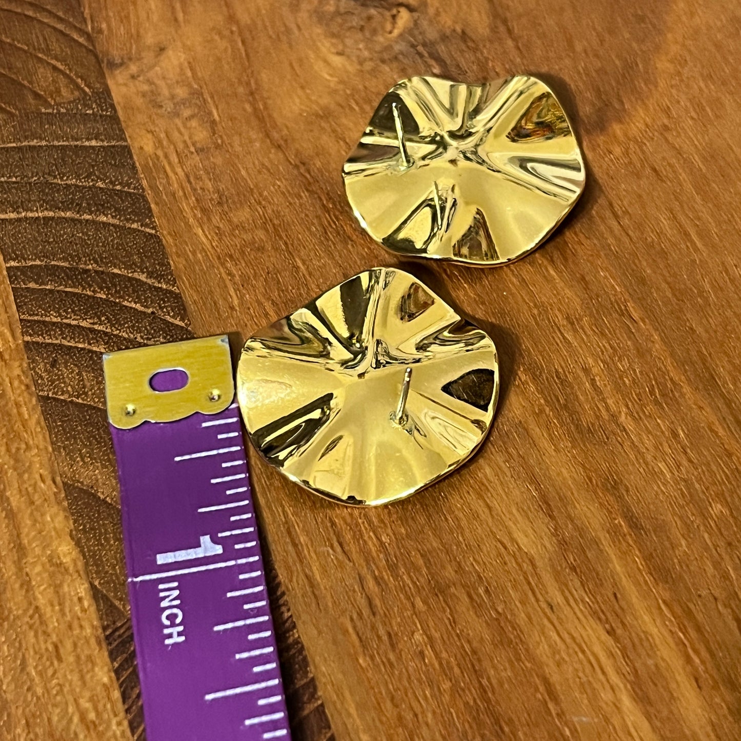Purple Round Earrings