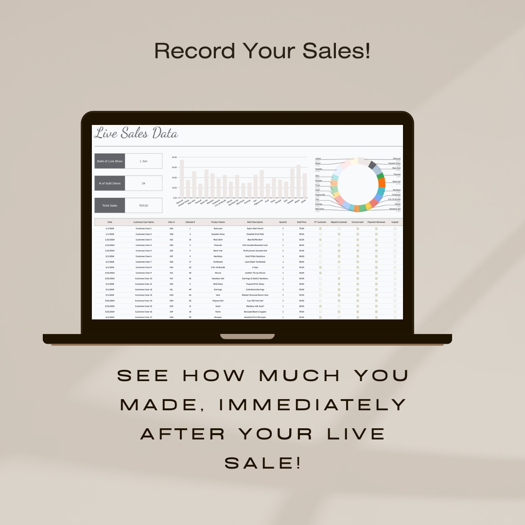 Live Sales Tracker ONLY