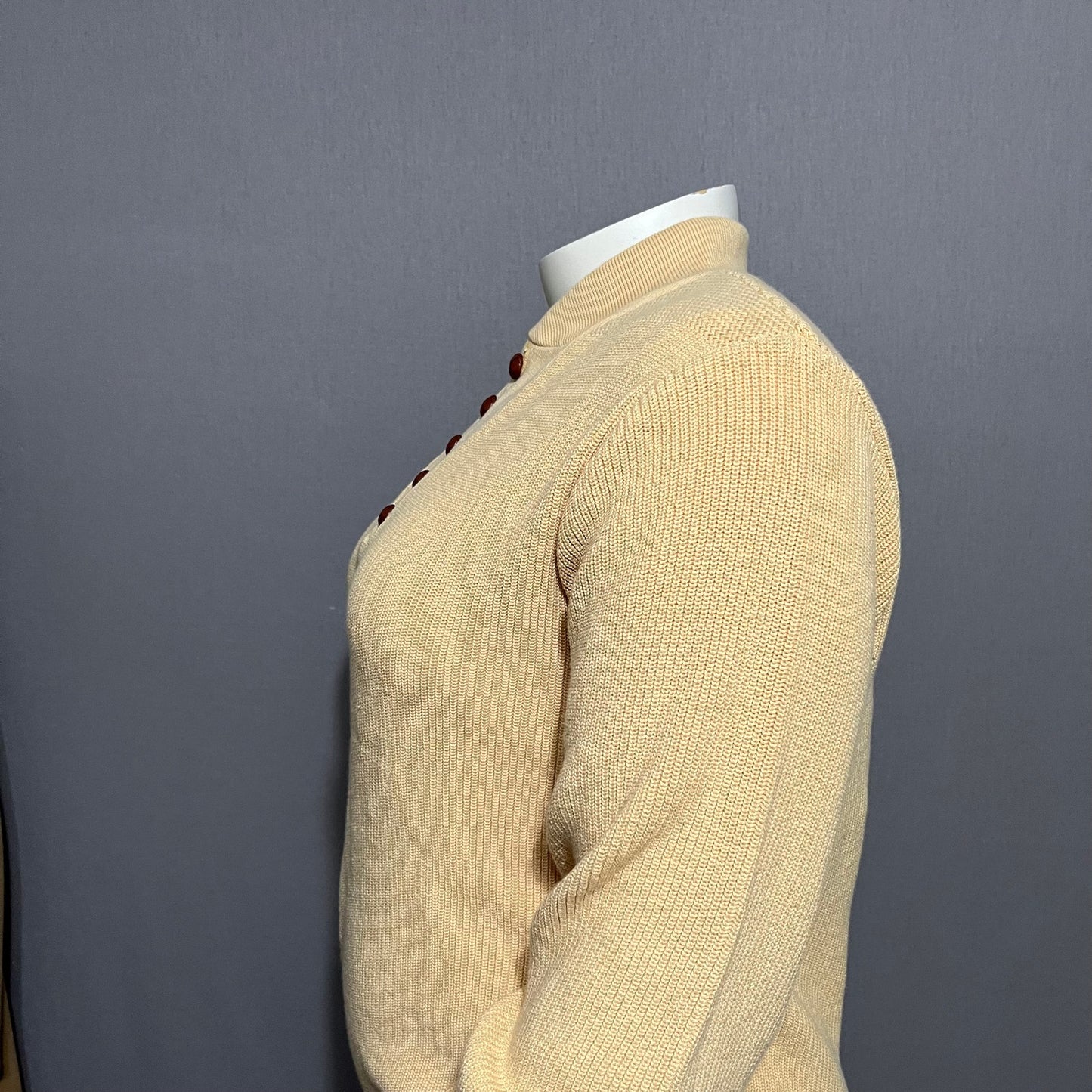 Lands End Men’s/Unisex Yellow Pullover Long Sleeve Sweater Sz-Large (42-44)