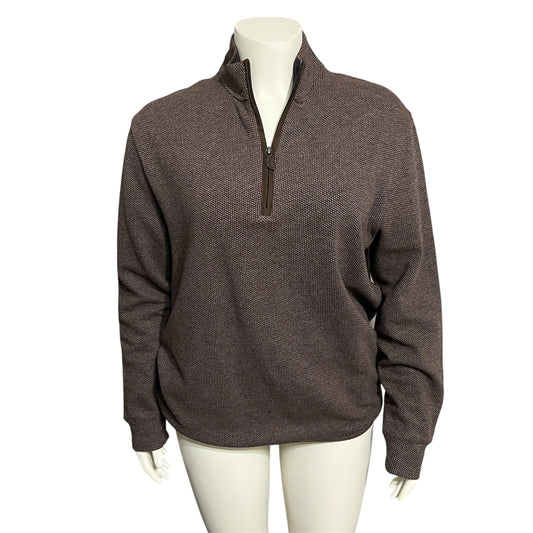 Jos. A. Bank Men's Dark Brown Zip-Up Sweater
