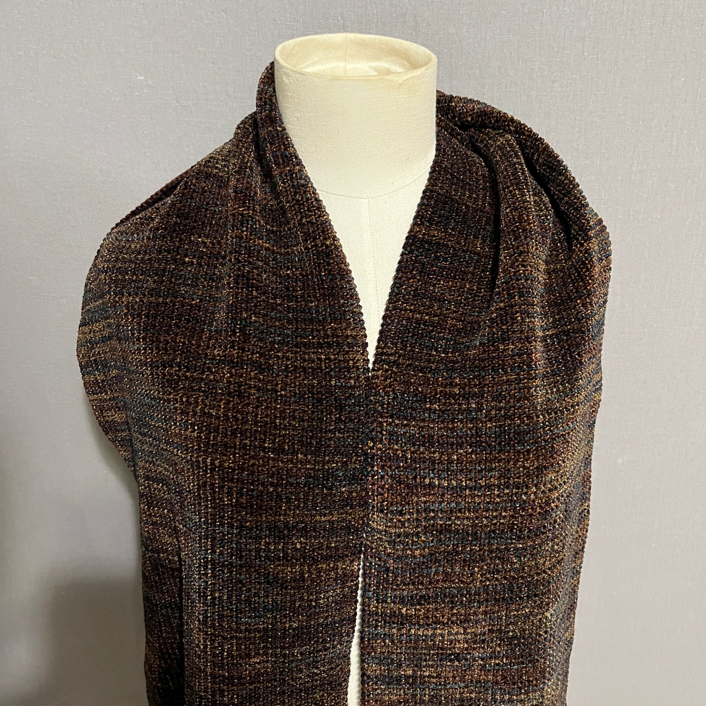 Chic Dark Brown and Tan Scarf
