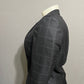 Bartolini Windowpane Black Virgin Wool/Silk Men’s Suit Sports Jacket Sz-54