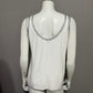 Worth White With Silver Metallic Sleeveless Dressy Shell Top Sz-2