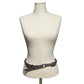 Tarnish Grey With Gold Circle Metal Skinny Belt Sz-Xs/ Small