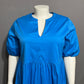 Chico's Bright Blue 2 Tiered Cotton Flared Dress Sz-3 or XL