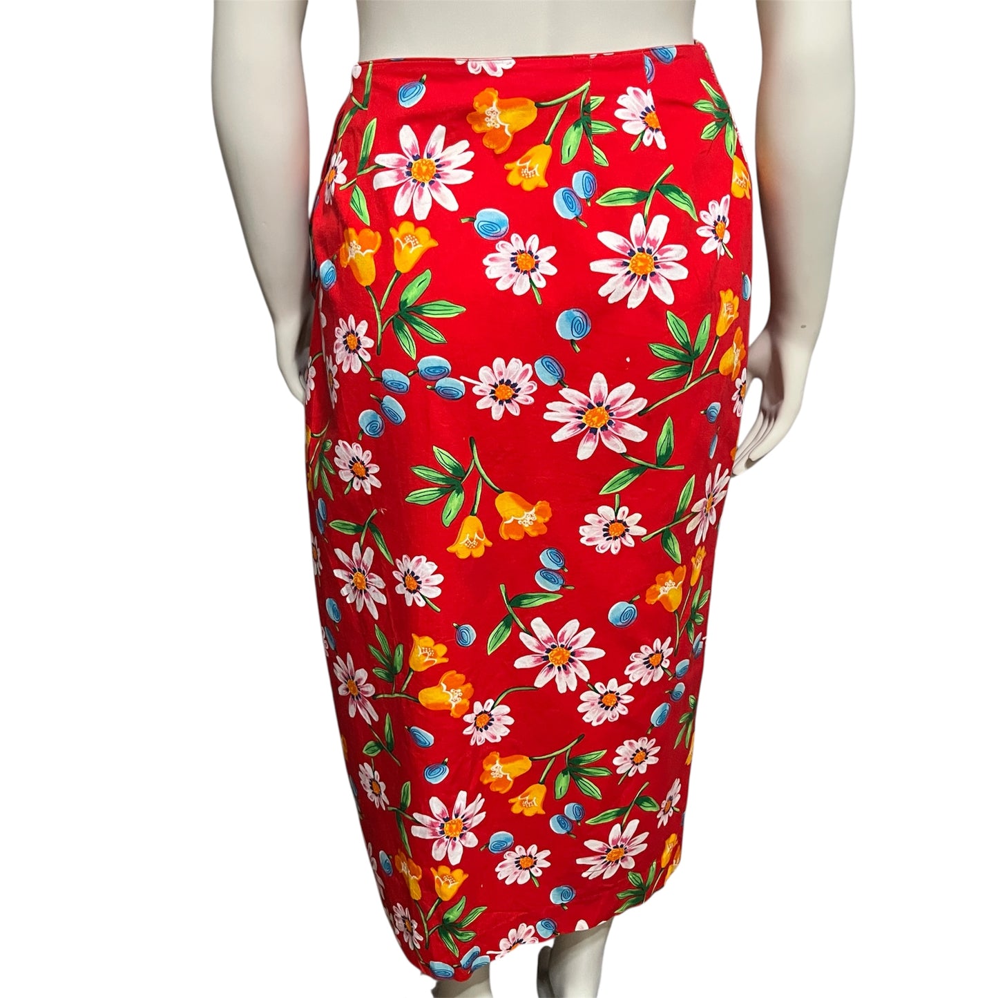 Vibrant Floral Red Sarong Wrap for Women