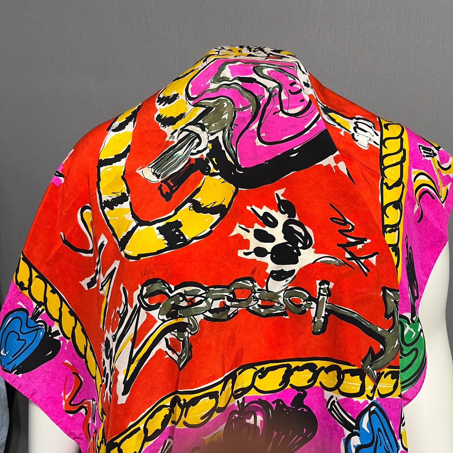 Escada 100% Silk Multicolored Scarf