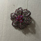 Elegant Pink Floral Brooch
