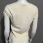 Talbots Cream 100% Cashmere Short Sleeve Lightweight Sweater Sz-Small Petite