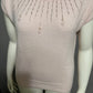 Vintage L.O.H Light Pink Beaded Embellished Sweater Sz-Medium