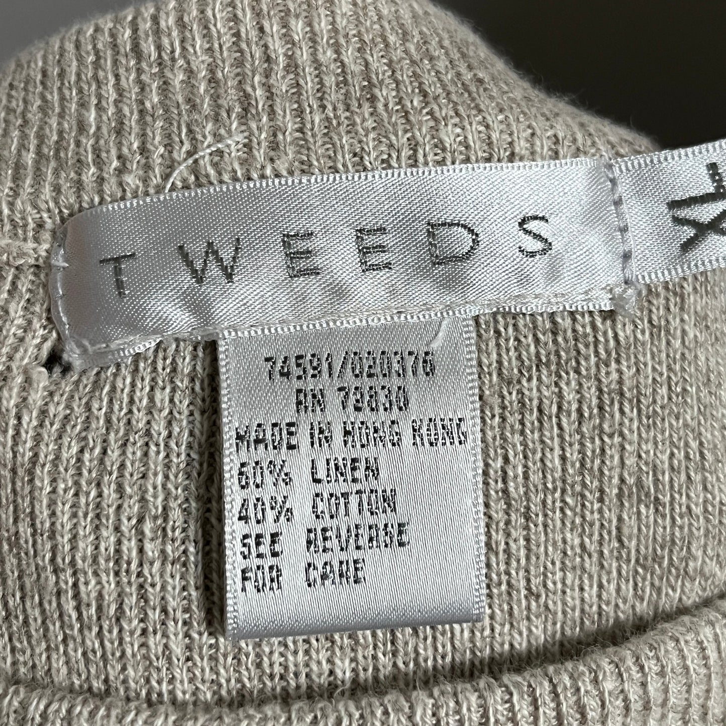 Tweeds Womens Linen Cotton Ponte Knit MIDI Fitted Skirt Sz-XL