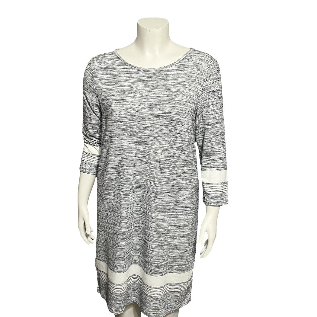 Hilary Radley Comfy Long Sleeve Sweater Marled Dress Sz-XL