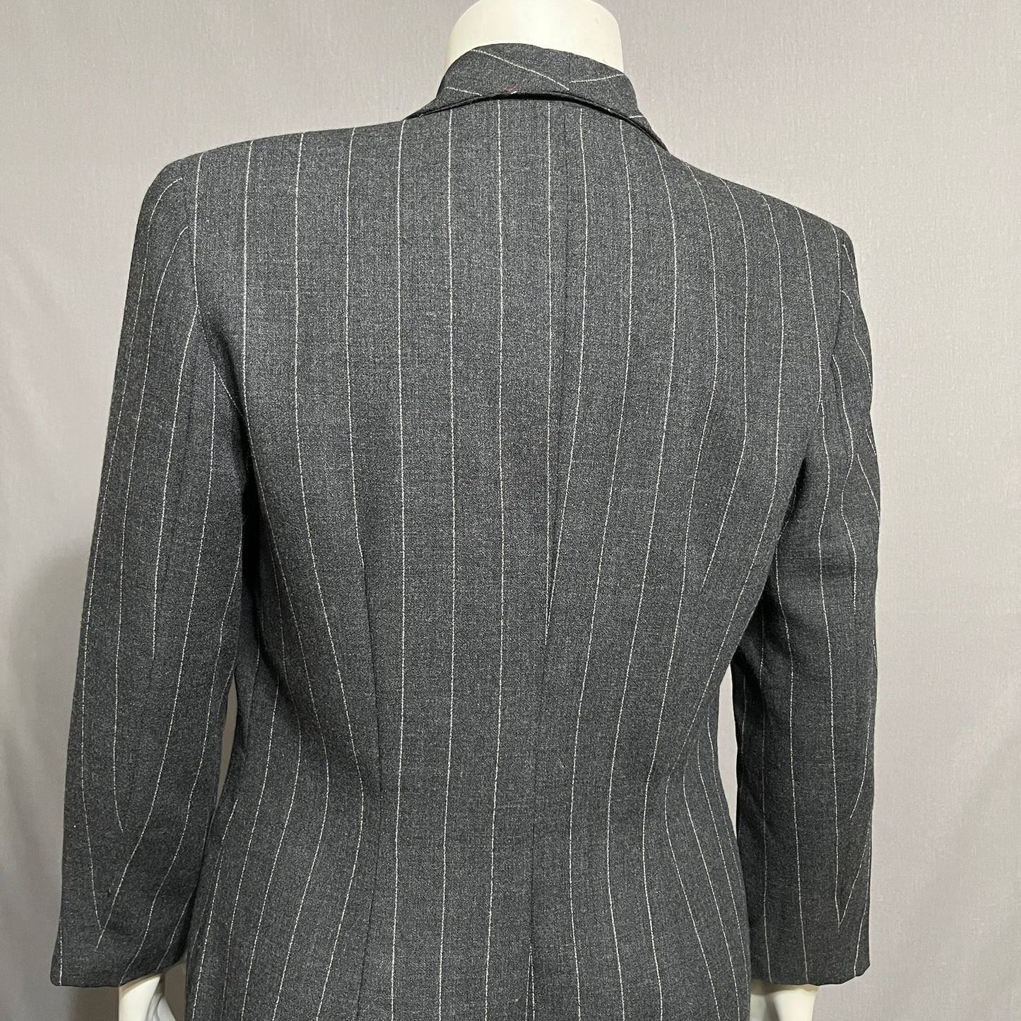 Vintage Women’s Pinstriped Wool Duster Jacket/ Dress Career Sz-12