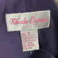 Rhoda Lynne Purple 100% Silk 2 Pc Jogger Pants Set Sz-Medium