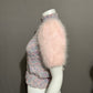 Handmade Pink & Blue Barbie Style Fluffy Sleeve Sweater Sz-Small