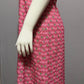 Vintage Pink Short Sleeve Knit Artsy Fit & Flare Dress Sz-1X