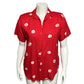 California Krush Cherry Red 100% Rayon Shirt Size Medium