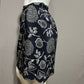 Evan Picone 100% Silk Navy White Floral Wrap Skirt Sz-10