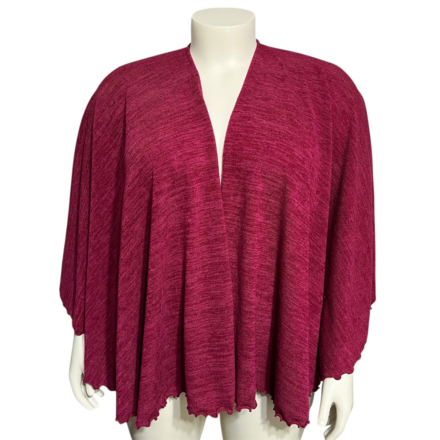 Elegant Women's Pink Poncho Wrap One Size
