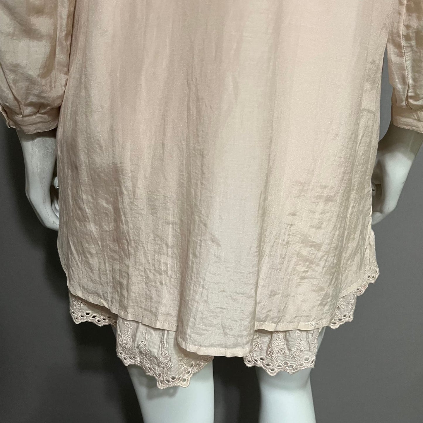 Soft Surroundings Blush Pink Tunic Cotton & Silk Top & Dress Sz-Small/Petite