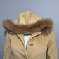 Liz Claiborne Camel Wool Cashmere Blend With Hood Longline Winter Coat Sz-12