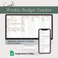 Weekly Personal Budget Tracker Spreadsheet