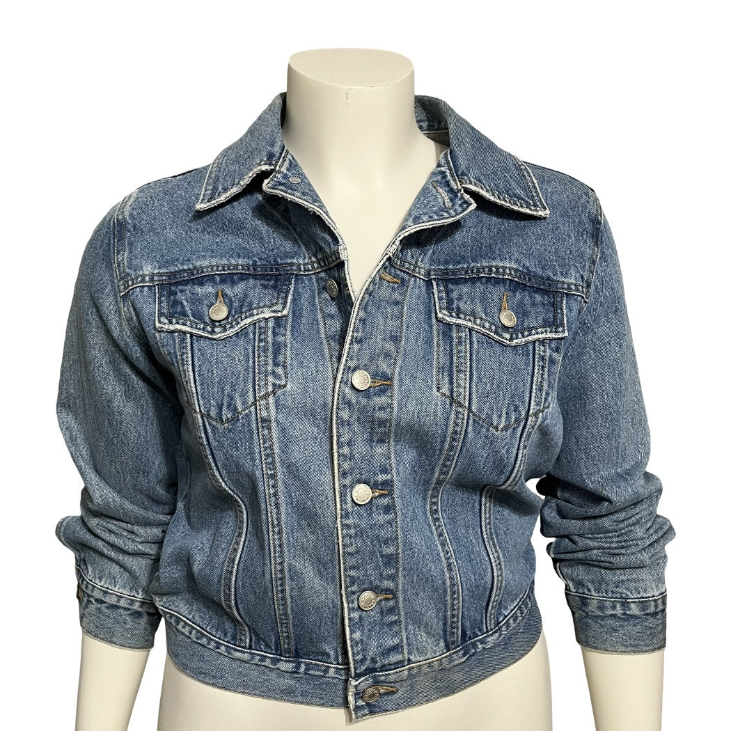 Boston Proper Denim 100% Cotton Cropped Jacket Sz-12