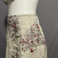 Blue Willis 100% Linen Floral Flare Pleated Skirt Sz-Medium